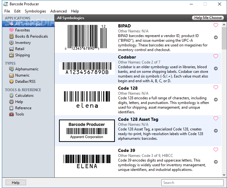 Barcode producer software